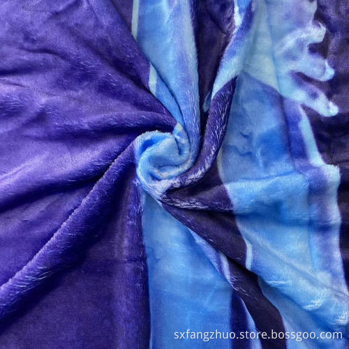 100%poliester biru membuang flanel adat dicetak selimut besar